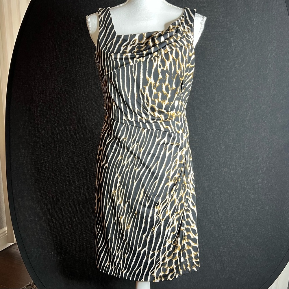 Vince Camuto slightly structured animal print dress. Size 12. Good condition